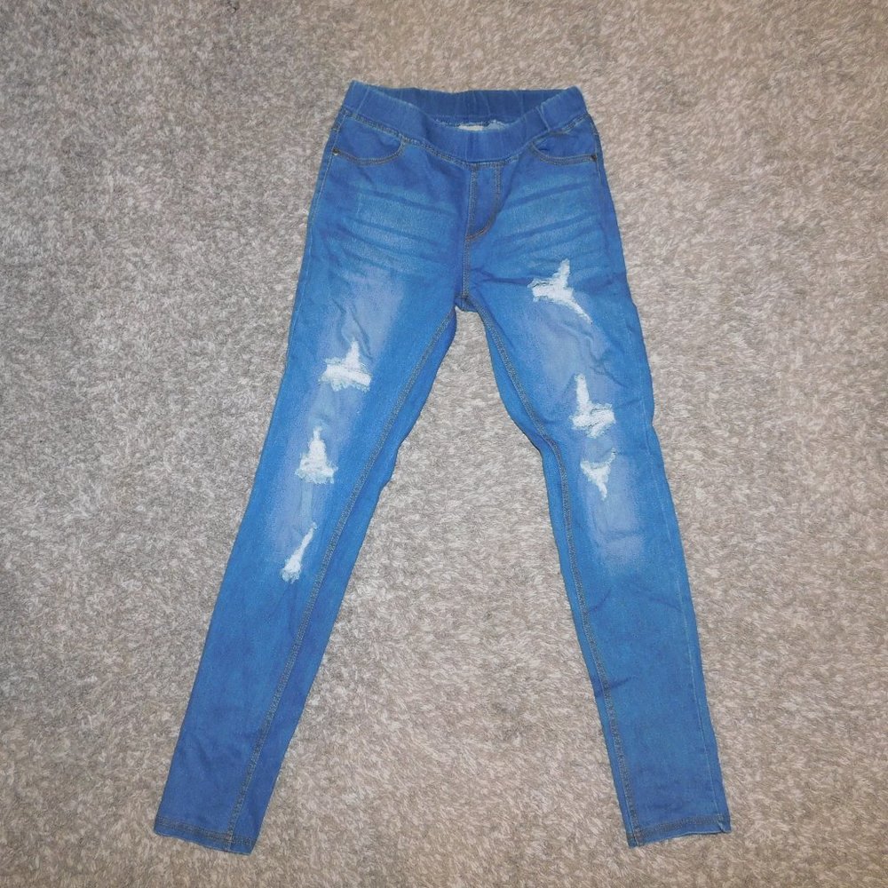 Elastic Waist Women's High Waisted Skinny Jeans